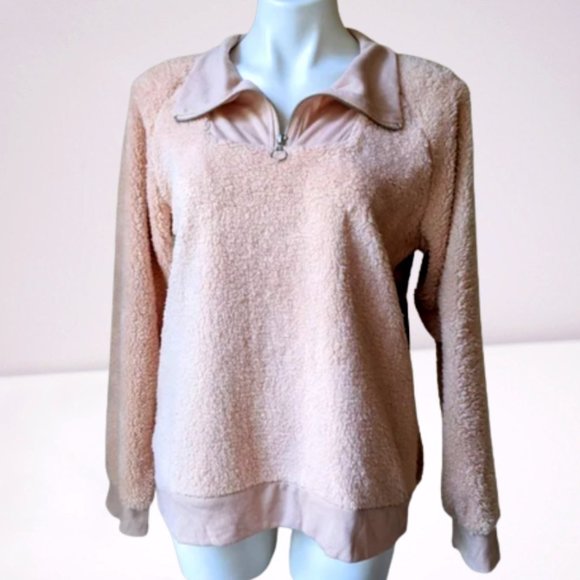 🌼 Gypsies & Moondust Cozy Sherpa Knit Pullover Sweatshirt, XL NWT - Picture 1 of 8